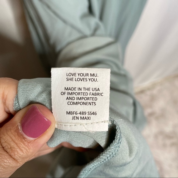 NWT SMYM Jenn Maxi Dress Silver Sage Crisp Small - Picture 7 of 8